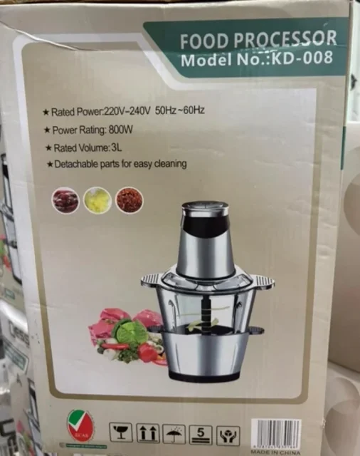 خردکن دسینی مدل KD-008 ظرفیت ۳ لیتر دو کاسه